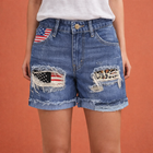 Denim-Shorts mit hoher Taille und Destroyed-Details für Damen | Amina