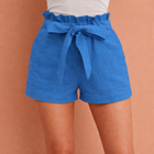 Leinen Damen Shorts mit hoher Taille und Schleifenbund | Zoë
