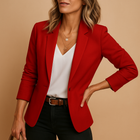 Scarlett | Damen Fitted Blazer Ein-Knopf Slim Fit Jacke