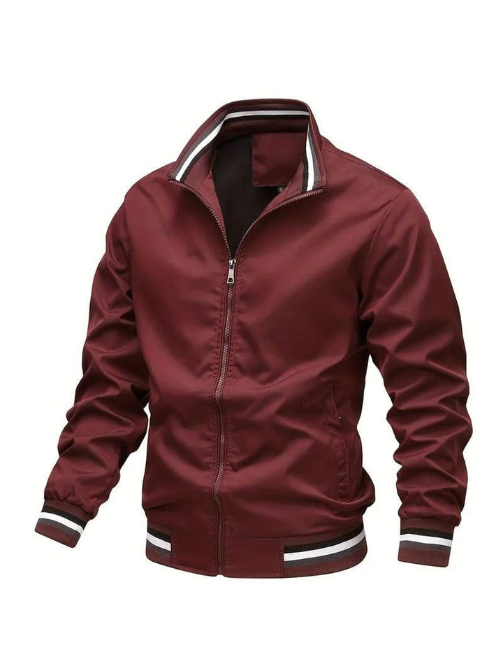Aveline | Herren Nonchalant Zip-Up Bomberjacke mit Rippbündchen