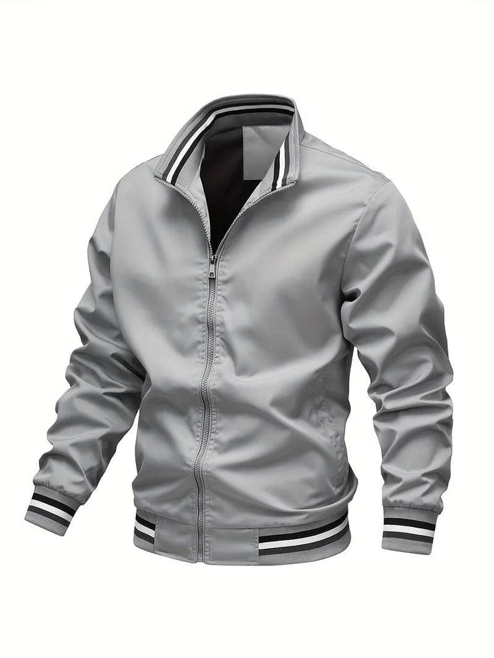 Aveline | Herren Nonchalant Zip-Up Bomberjacke mit Rippbündchen