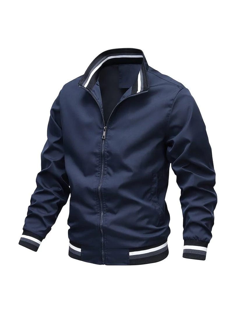 Aveline | Herren Nonchalant Zip-Up Bomberjacke mit Rippbündchen