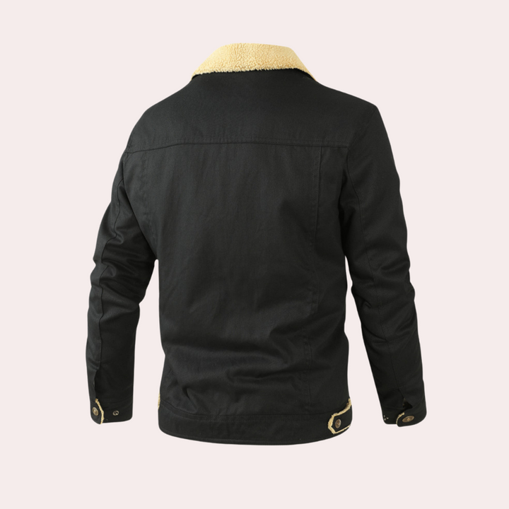 Herren Winterjacke mit Sherpa-Futter - Warme Gefütterte Jacke
