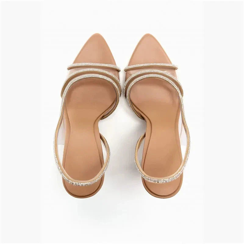 Clair | Transparente Strass-Pumps für Damen