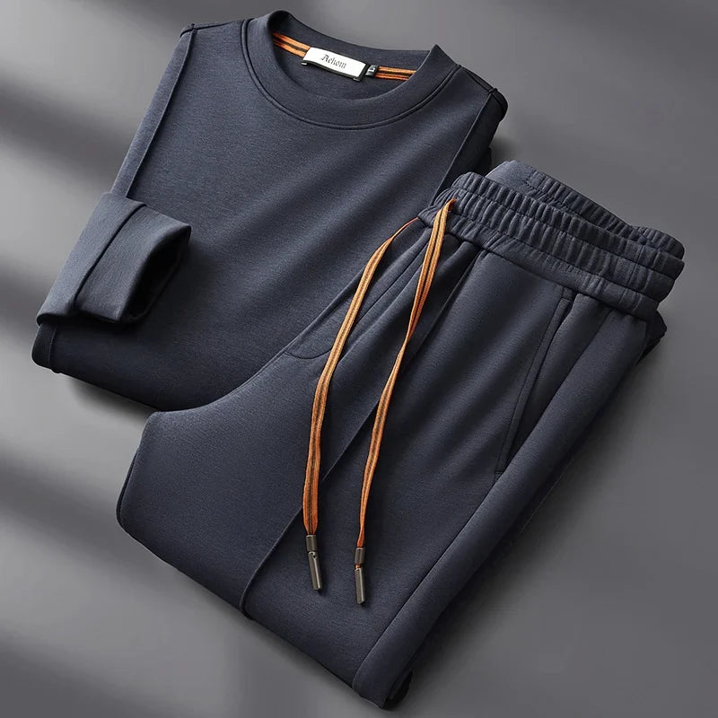 Alex | Unisex Seiden-Baumwolle Loungewear Set mit Sweatshirt und Hose