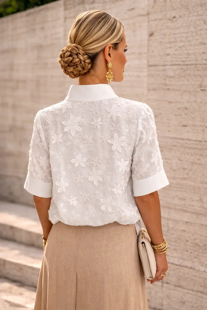 Sonelita | Elegante Bluse mit Stehkragen
