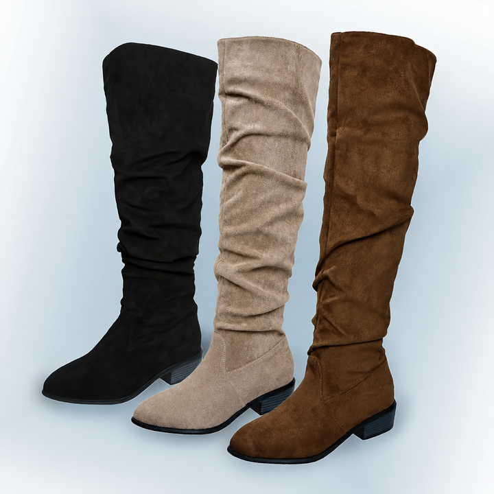 Astrid | Damen Overknee Stiefel Schlupfstiefel
