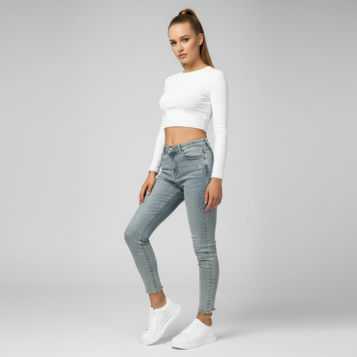 Bequeme weiße Sneakers für Damen
