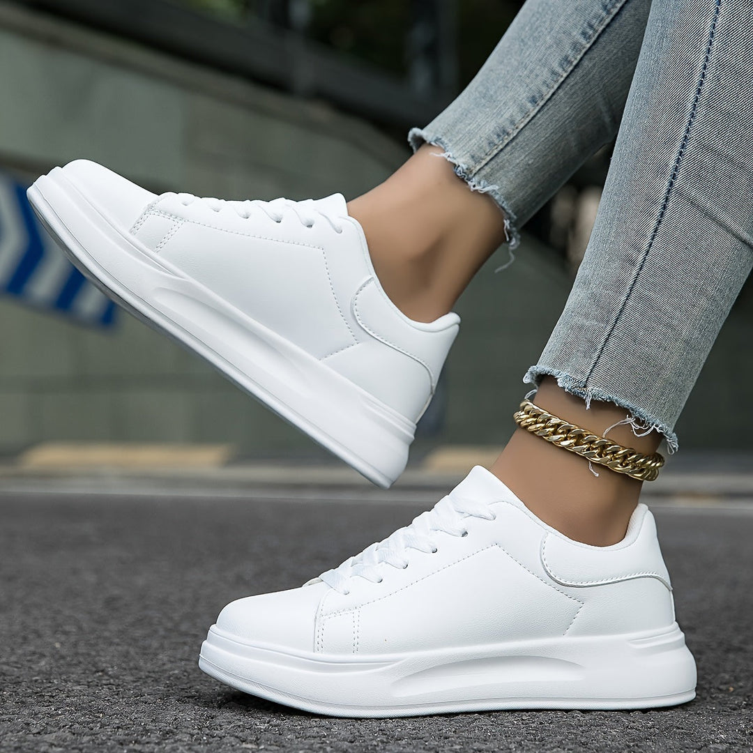 Bequeme weiße Sneakers für Damen