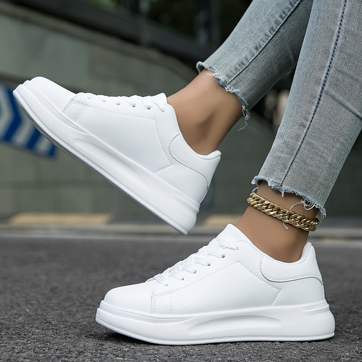 Bequeme weiße Sneakers für Damen