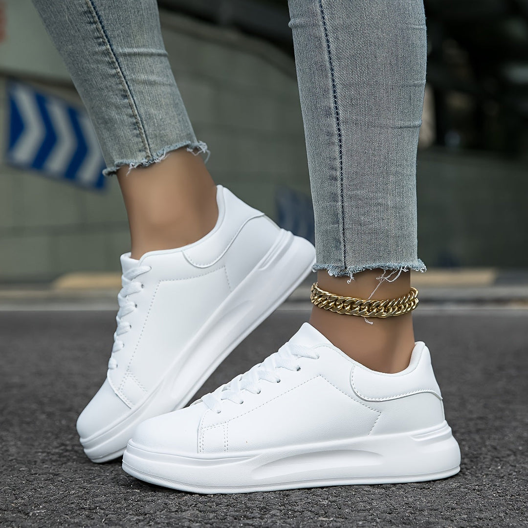 Bequeme weiße Sneakers für Damen