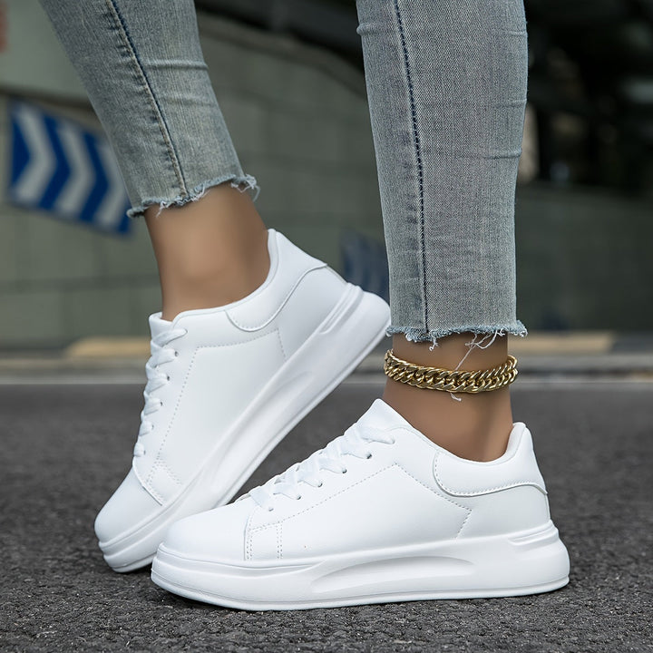 Bequeme weiße Sneakers für Damen