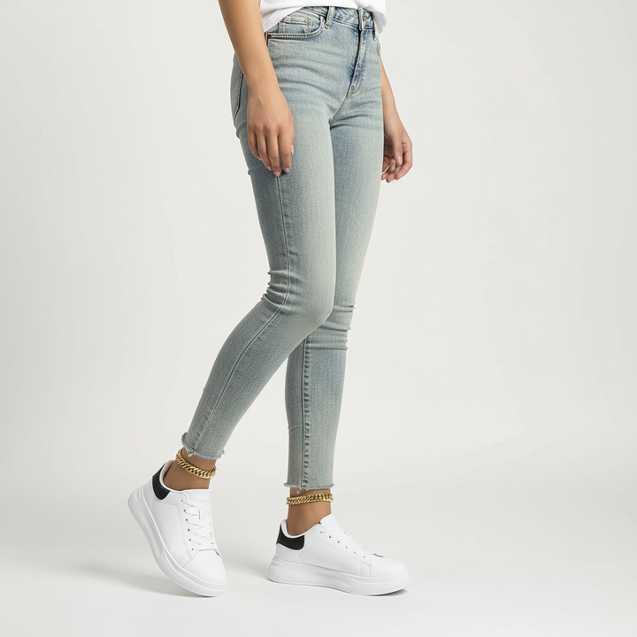 Bequeme weiße Sneakers für Damen