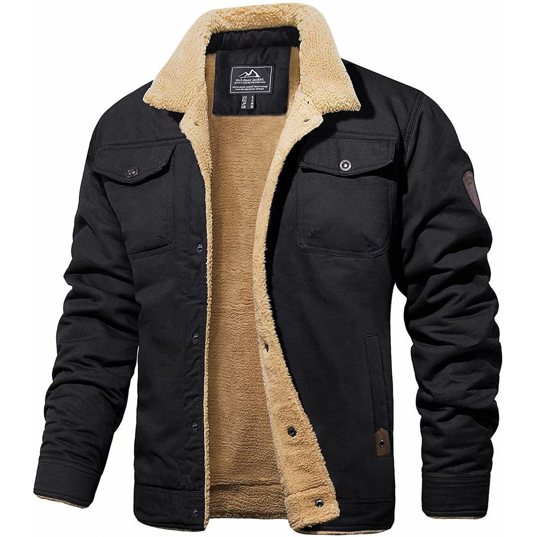 Herren Winterjacke mit Sherpa-Futter - Warme Gefütterte Jacke