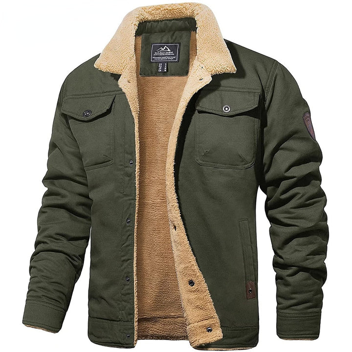 Herren Winterjacke mit Sherpa-Futter - Warme Gefütterte Jacke