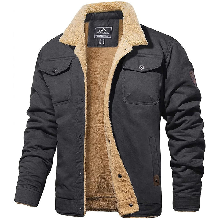 Herren Winterjacke mit Sherpa-Futter - Warme Gefütterte Jacke