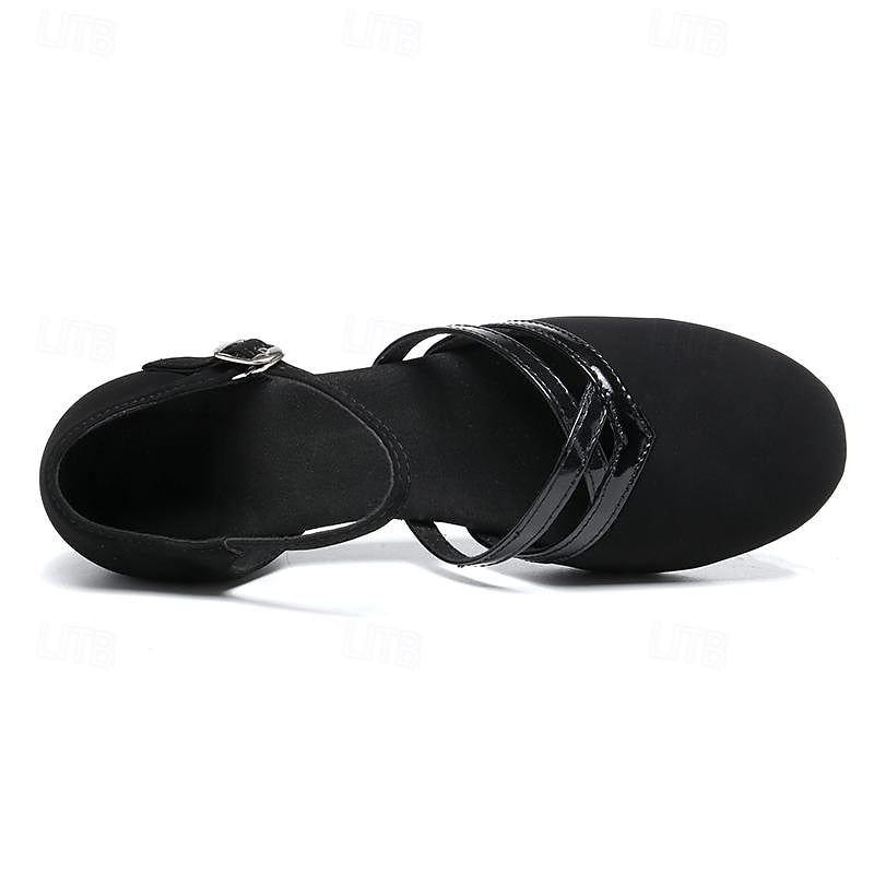 Hermina - Damen Ballerinas mit Riemchen und Blockabsatz