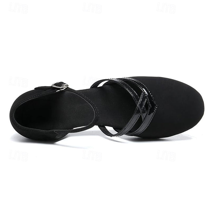 Hermina - Damen Ballerinas mit Riemchen und Blockabsatz
