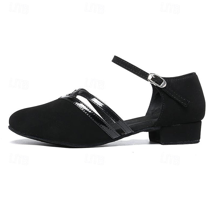 Hermina - Damen Ballerinas mit Riemchen und Blockabsatz