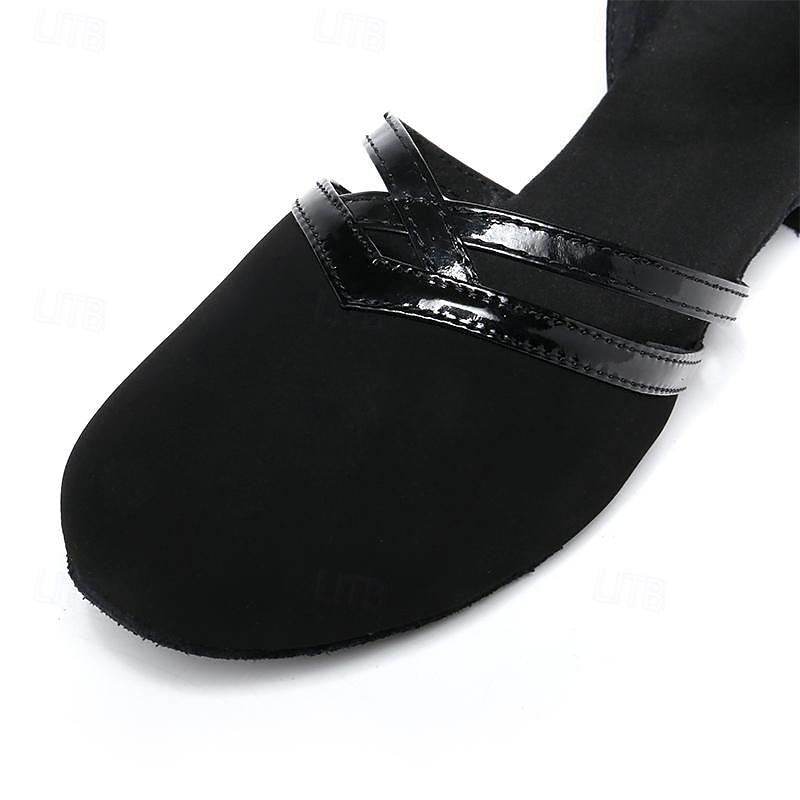 Hermina - Damen Ballerinas mit Riemchen und Blockabsatz