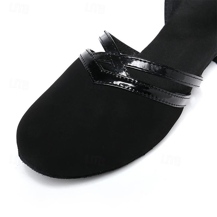 Hermina - Damen Ballerinas mit Riemchen und Blockabsatz
