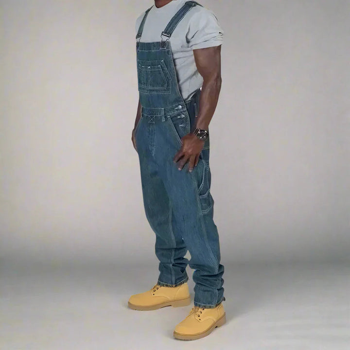 Denim Overall Herren | Gerade Beine &amp; Funktionale Taschen