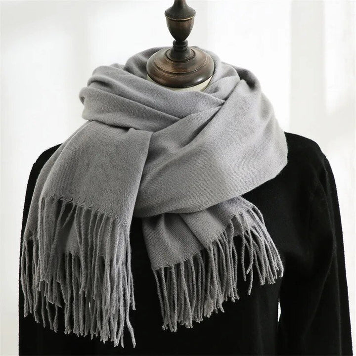 Kaschmir-Schal mit Quasten, weich und warm