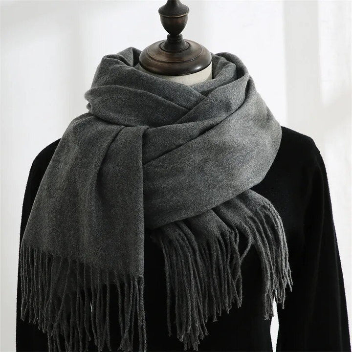 Kaschmir-Schal mit Quasten, weich und warm
