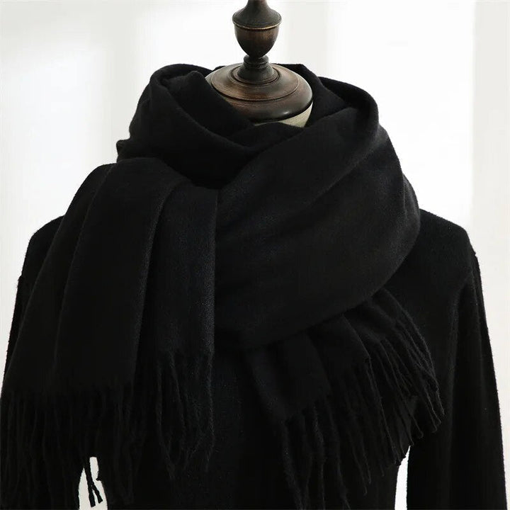 Kaschmir-Schal mit Quasten, weich und warm