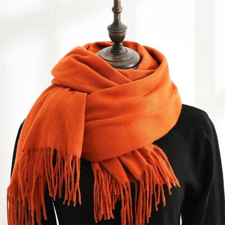 Kaschmir-Schal mit Quasten, weich und warm