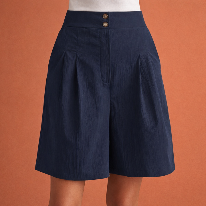 Hoch taillierte, weite Shorts für Damen mit eleganter Passform | Zafina