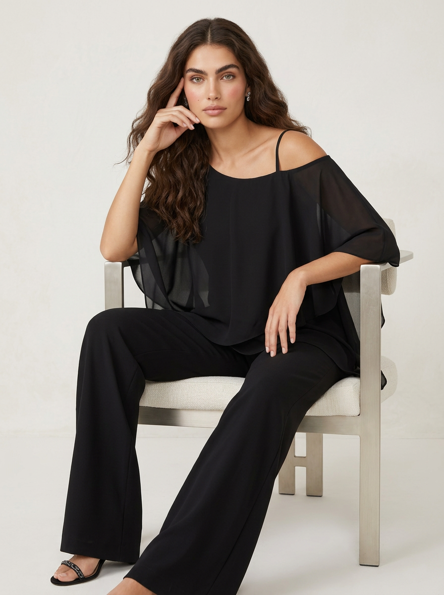 Elegantes Chiffon-Damen-Set - Elena