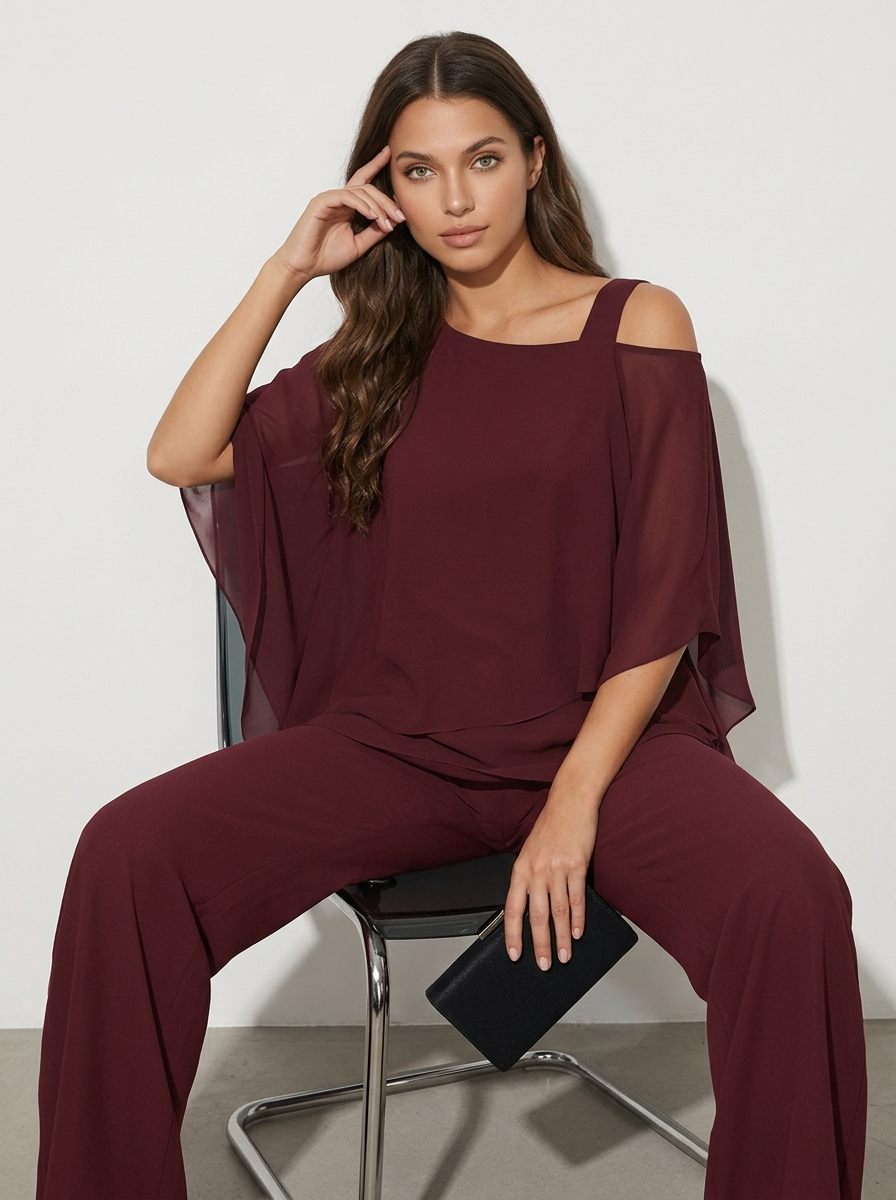 Elegantes Chiffon-Damen-Set - Elena