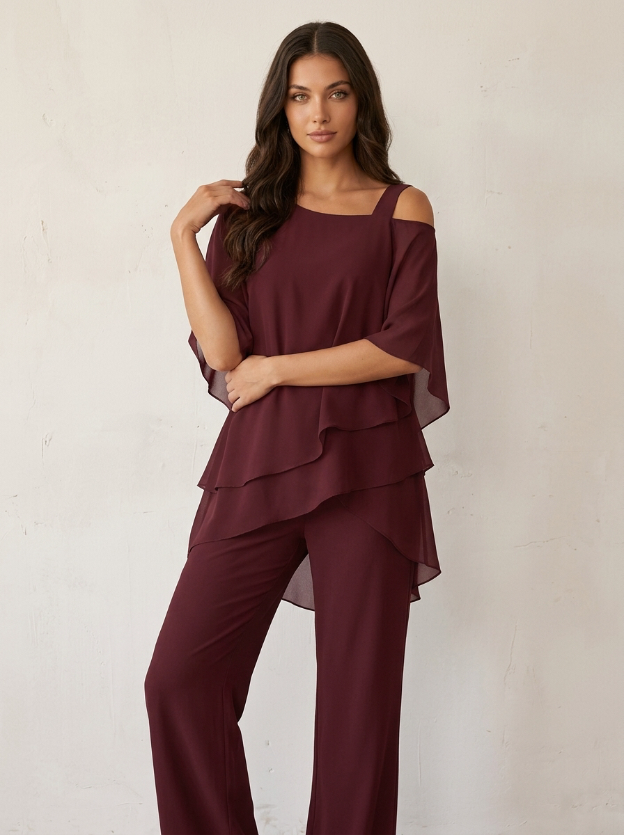 Elegantes Chiffon-Damen-Set - Elena