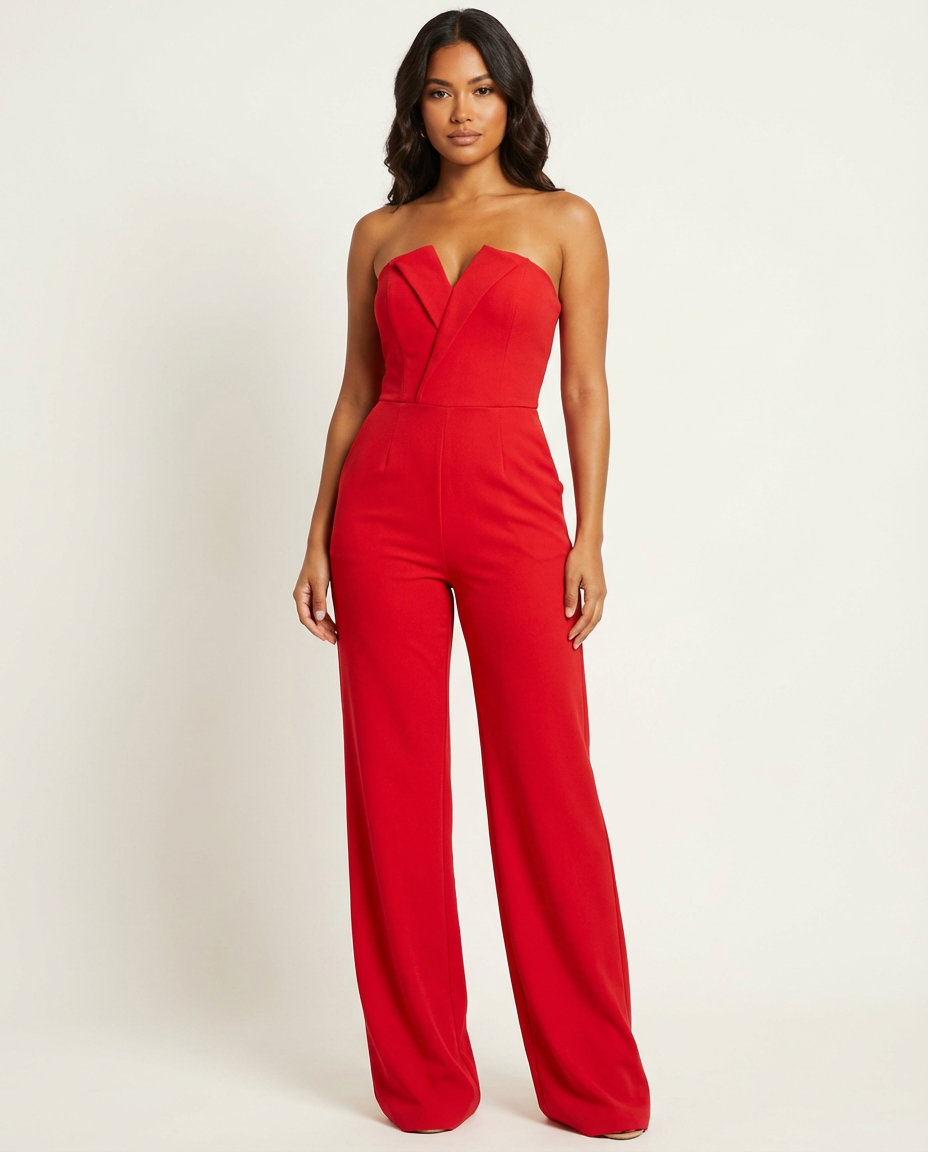 Eleganter trägerloser Damen-Jumpsuit – Valeria