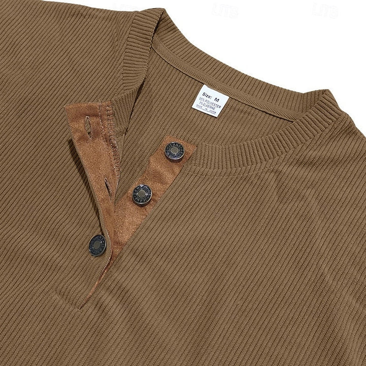 Elias | Herren Ripp-Henley mit vertikaler Textur