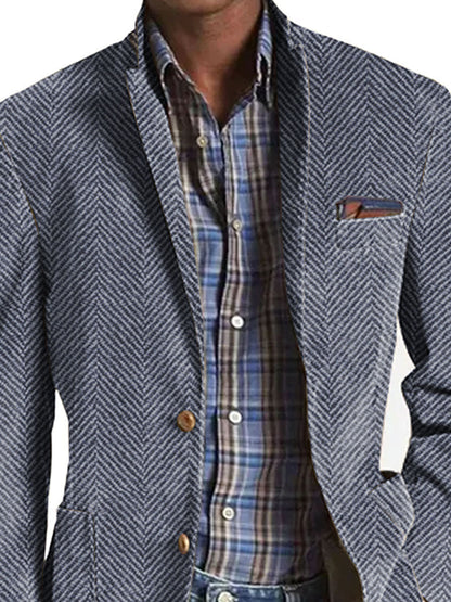 Elon - Lässiger Wildleder-Blazer mit Fischgrätmuster