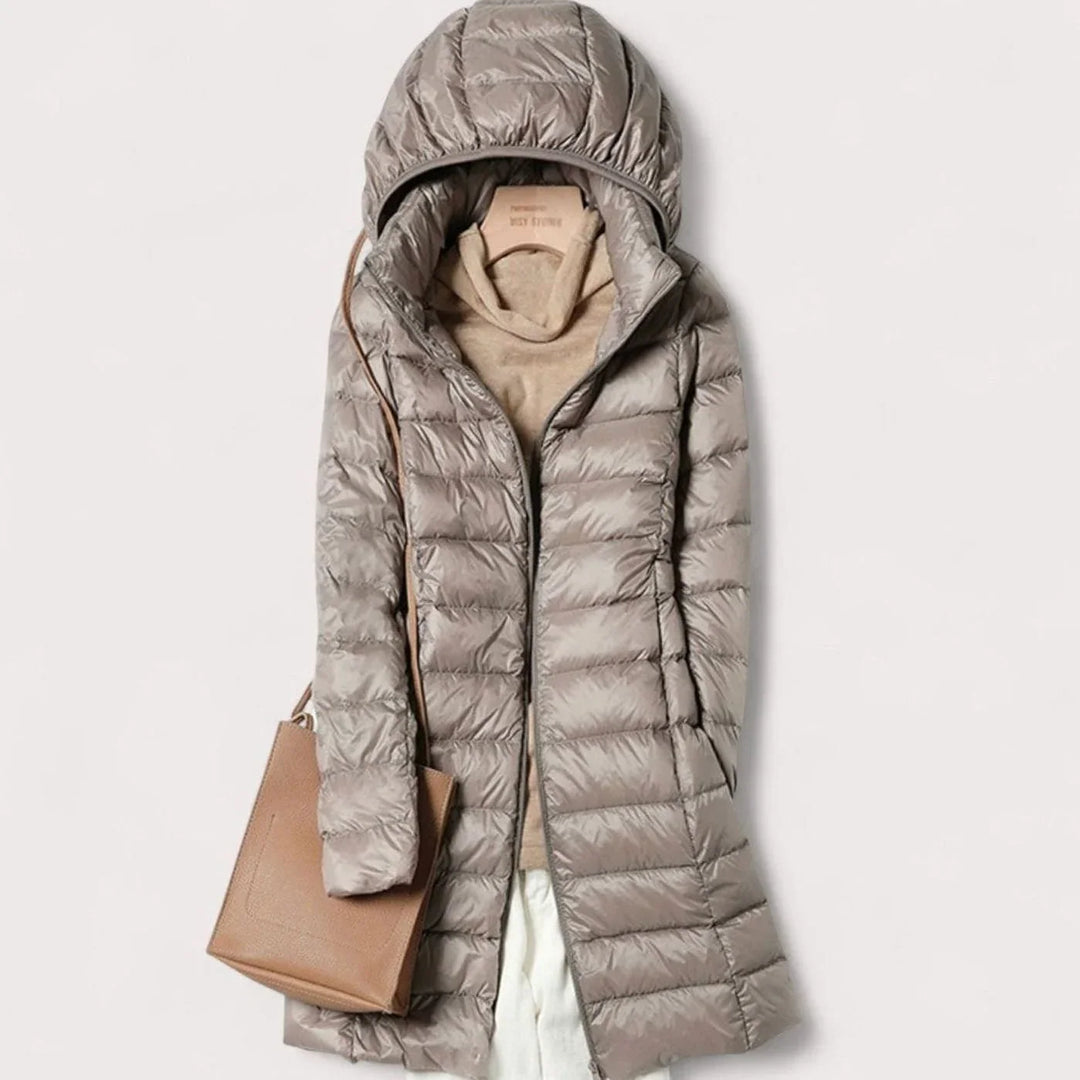 Emilia Ultraleichte Steppjacke Damen mit abnehmbarer Kapuze