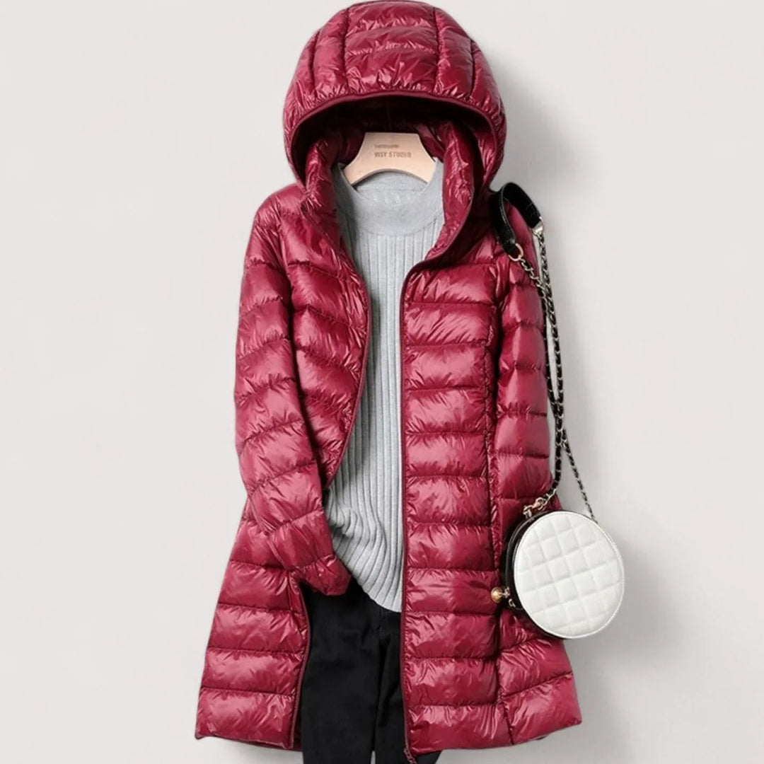 Emilia Ultraleichte Steppjacke Damen mit abnehmbarer Kapuze
