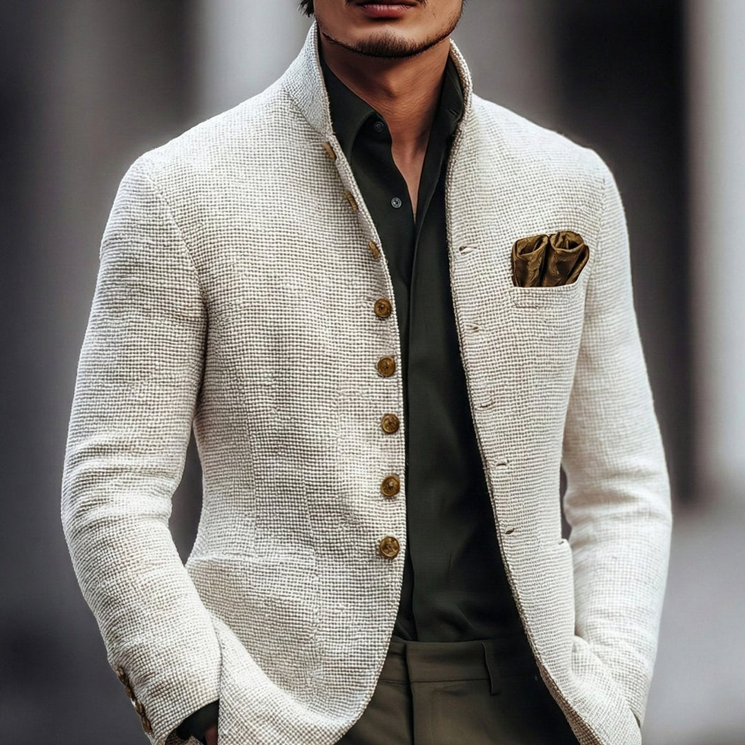 Fabian Herren-Cardigan tailliert mit Knopfleiste