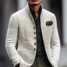 Fabian Herren-Cardigan tailliert mit Knopfleiste