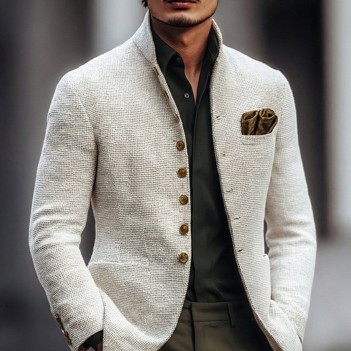 Fabian Herren-Cardigan tailliert mit Knopfleiste
