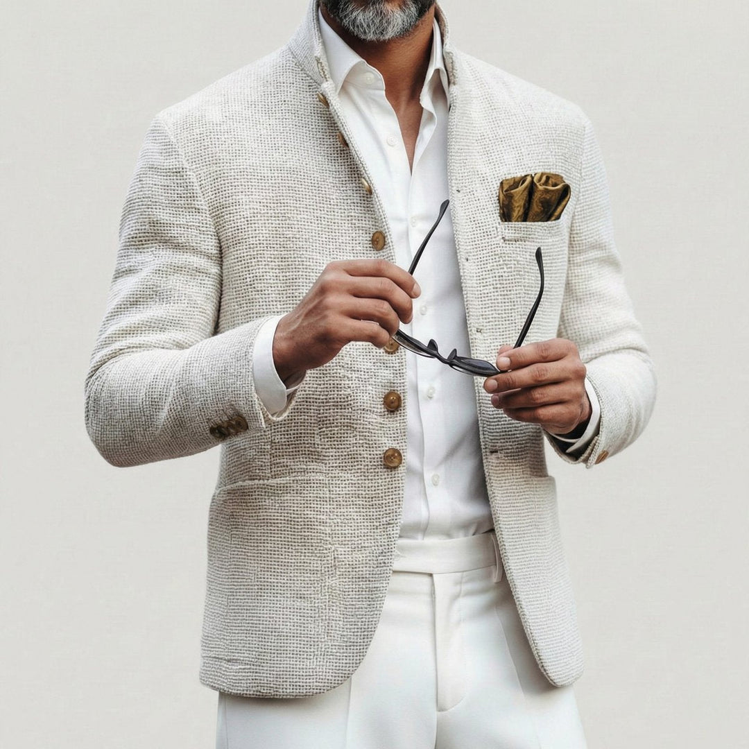 Fabian Herren-Cardigan tailliert mit Knopfleiste