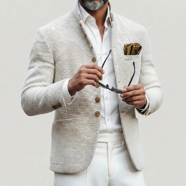 Fabian Herren-Cardigan tailliert mit Knopfleiste