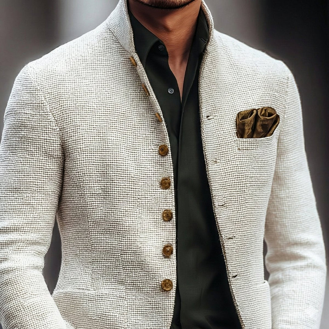 Fabian Herren-Cardigan tailliert mit Knopfleiste