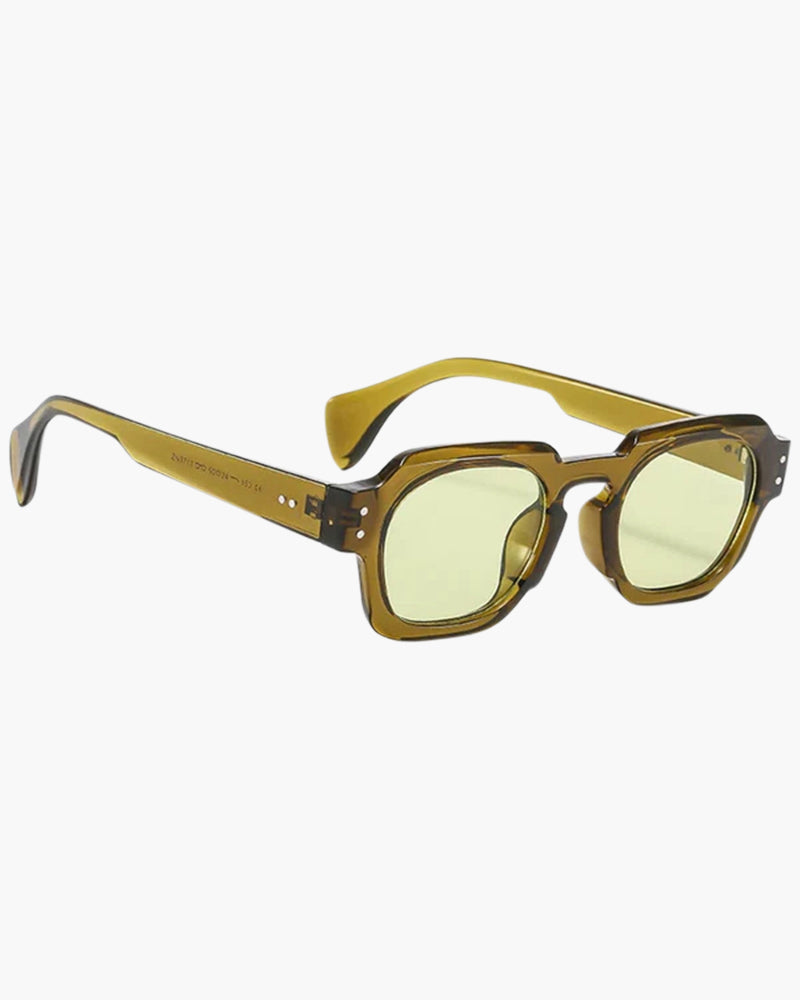 Sonnenbrille mit dicker Fassung und eckiger Form für Herren | Ideal für den täglichen Gebrauch im Freien