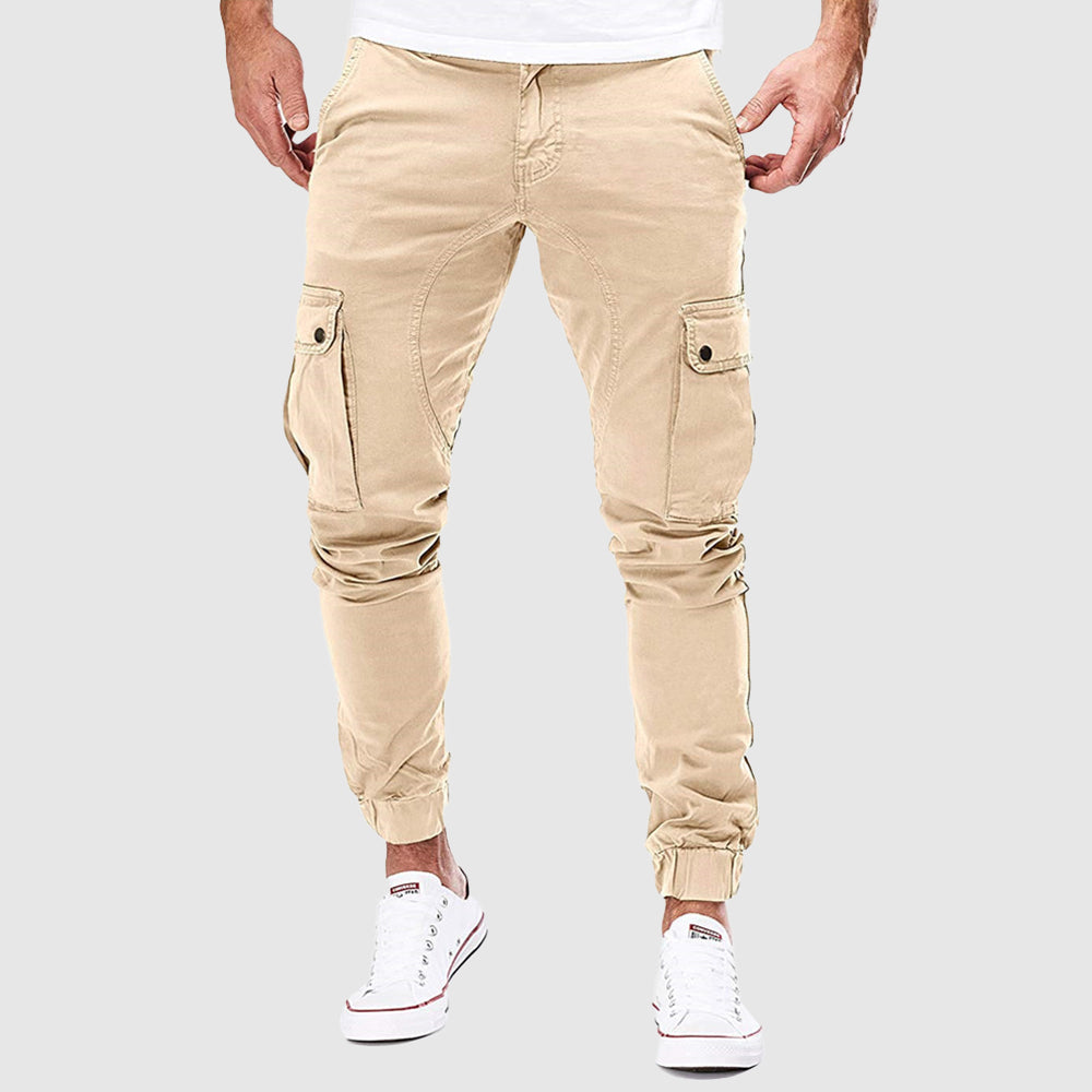 Kai | Herren Atmungsaktive Utility-Hose aus Baumwollmischung mit Mehrfach-Taschen-Design