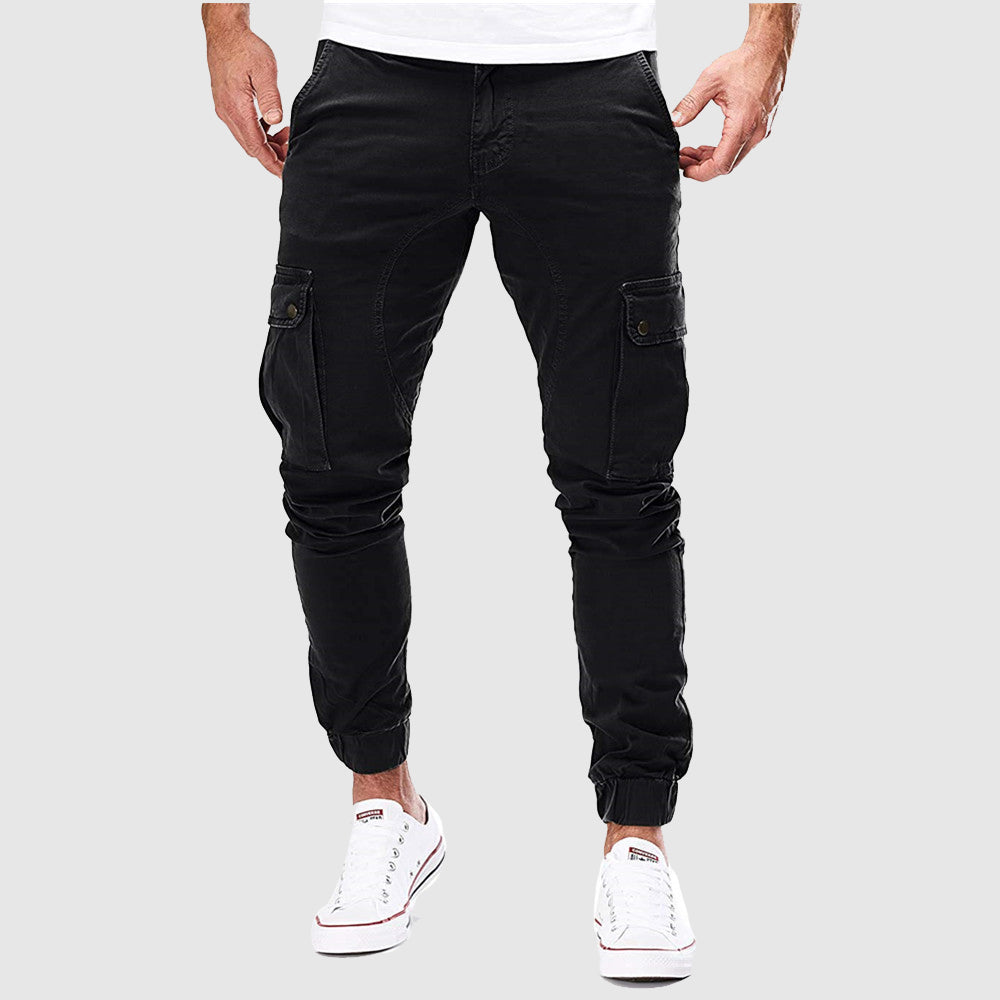 Kai | Herren Atmungsaktive Utility-Hose aus Baumwollmischung mit Mehrfach-Taschen-Design