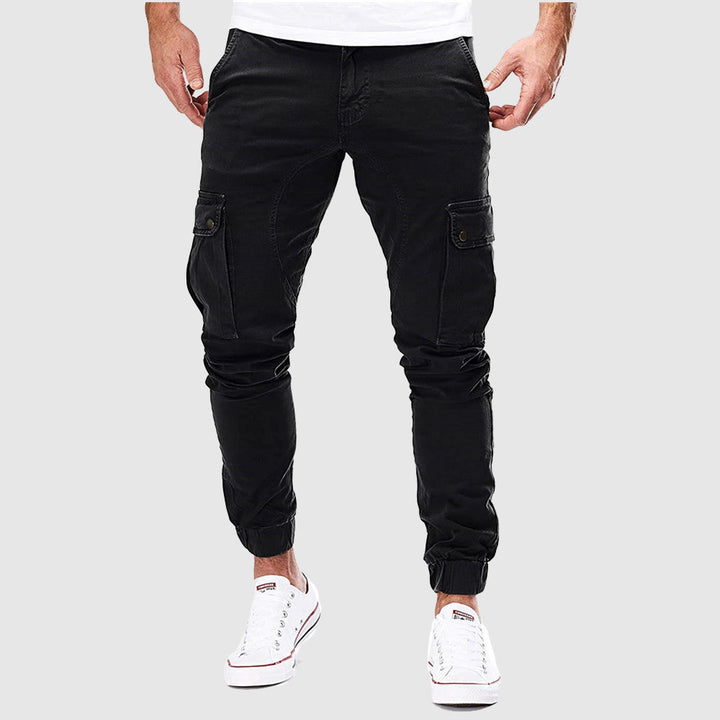 Kai | Herren Atmungsaktive Utility-Hose aus Baumwollmischung mit Mehrfach-Taschen-Design