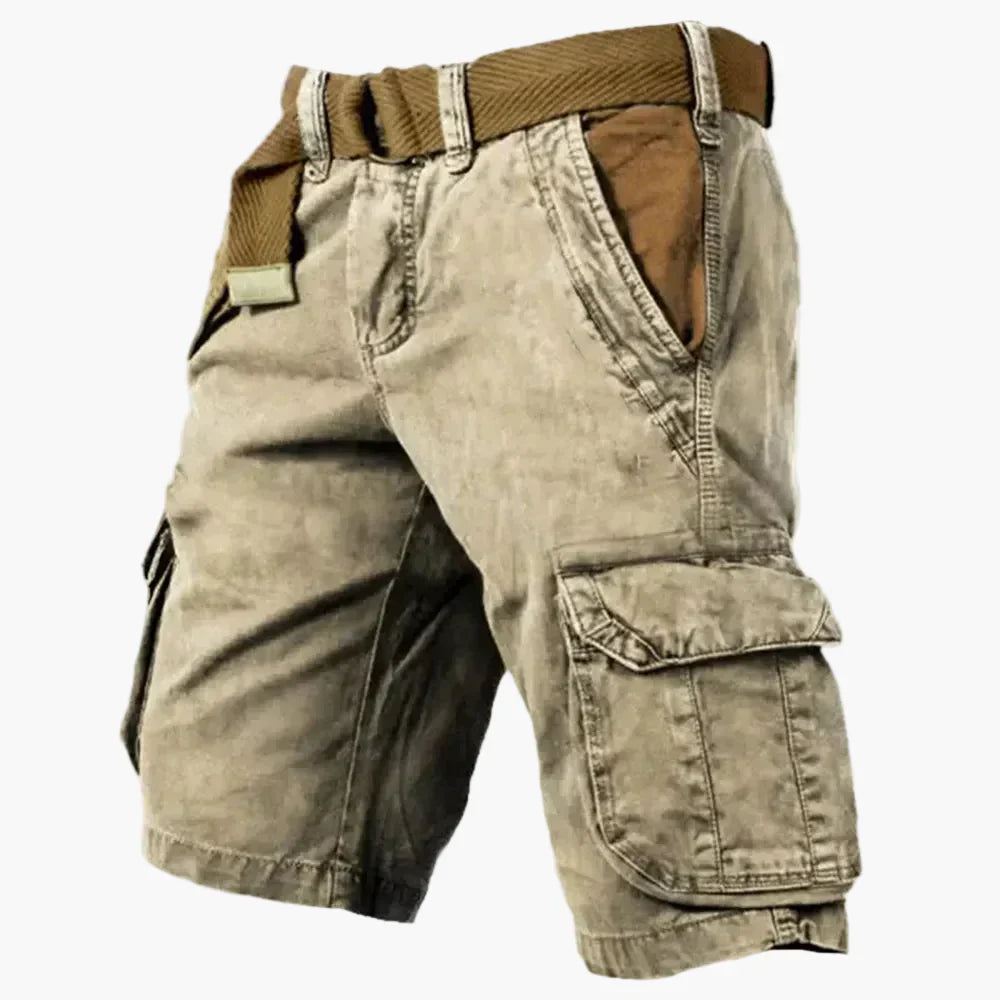 Herren-Cargo-Shorts im Vintage-Stil und Cargo-Taschen